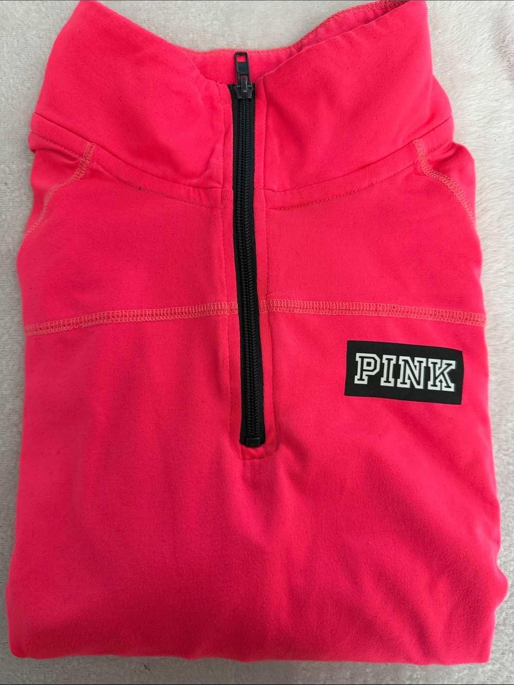 Victoria’s Secret Ultimate PINK 1/4 Zip Pullover Long Sleeve Top Size XS
